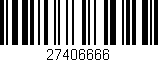 Código de barras (EAN, GTIN, SKU, ISBN): '27406666'