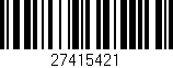 Código de barras (EAN, GTIN, SKU, ISBN): '27415421'
