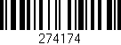 Código de barras (EAN, GTIN, SKU, ISBN): '274174'