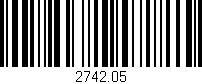 Código de barras (EAN, GTIN, SKU, ISBN): '2742.05'