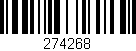 Código de barras (EAN, GTIN, SKU, ISBN): '274268'