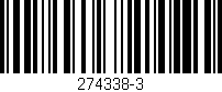 Código de barras (EAN, GTIN, SKU, ISBN): '274338-3'