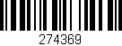 Código de barras (EAN, GTIN, SKU, ISBN): '274369'