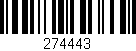 Código de barras (EAN, GTIN, SKU, ISBN): '274443'