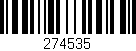 Código de barras (EAN, GTIN, SKU, ISBN): '274535'