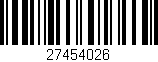 Código de barras (EAN, GTIN, SKU, ISBN): '27454026'