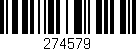 Código de barras (EAN, GTIN, SKU, ISBN): '274579'
