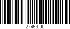 Código de barras (EAN, GTIN, SKU, ISBN): '27458.00'