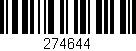 Código de barras (EAN, GTIN, SKU, ISBN): '274644'