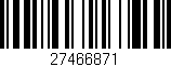 Código de barras (EAN, GTIN, SKU, ISBN): '27466871'