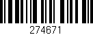 Código de barras (EAN, GTIN, SKU, ISBN): '274671'