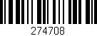 Código de barras (EAN, GTIN, SKU, ISBN): '274708'