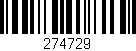 Código de barras (EAN, GTIN, SKU, ISBN): '274729'