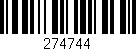 Código de barras (EAN, GTIN, SKU, ISBN): '274744'