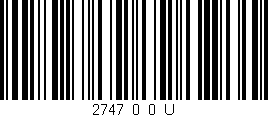 Código de barras (EAN, GTIN, SKU, ISBN): '2747_0_0_U'
