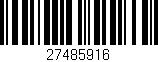 Código de barras (EAN, GTIN, SKU, ISBN): '27485916'