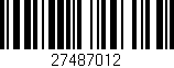 Código de barras (EAN, GTIN, SKU, ISBN): '27487012'