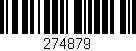 Código de barras (EAN, GTIN, SKU, ISBN): '274879'