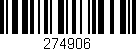 Código de barras (EAN, GTIN, SKU, ISBN): '274906'