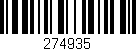 Código de barras (EAN, GTIN, SKU, ISBN): '274935'