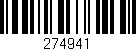 Código de barras (EAN, GTIN, SKU, ISBN): '274941'