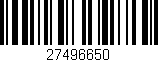 Código de barras (EAN, GTIN, SKU, ISBN): '27496650'