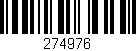 Código de barras (EAN, GTIN, SKU, ISBN): '274976'