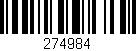 Código de barras (EAN, GTIN, SKU, ISBN): '274984'
