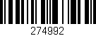 Código de barras (EAN, GTIN, SKU, ISBN): '274992'