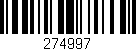 Código de barras (EAN, GTIN, SKU, ISBN): '274997'