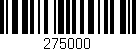 Código de barras (EAN, GTIN, SKU, ISBN): '275000'