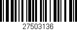 Código de barras (EAN, GTIN, SKU, ISBN): '27503136'