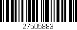 Código de barras (EAN, GTIN, SKU, ISBN): '27505883'