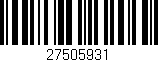 Código de barras (EAN, GTIN, SKU, ISBN): '27505931'
