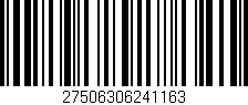 Código de barras (EAN, GTIN, SKU, ISBN): '27506306241163'