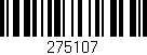 Código de barras (EAN, GTIN, SKU, ISBN): '275107'