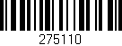 Código de barras (EAN, GTIN, SKU, ISBN): '275110'
