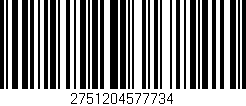 Código de barras (EAN, GTIN, SKU, ISBN): '2751204577734'