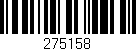 Código de barras (EAN, GTIN, SKU, ISBN): '275158'