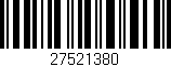 Código de barras (EAN, GTIN, SKU, ISBN): '27521380'