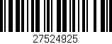 Código de barras (EAN, GTIN, SKU, ISBN): '27524925'