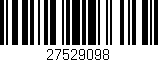Código de barras (EAN, GTIN, SKU, ISBN): '27529098'