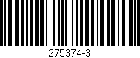 Código de barras (EAN, GTIN, SKU, ISBN): '275374-3'