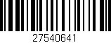 Código de barras (EAN, GTIN, SKU, ISBN): '27540641'