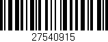 Código de barras (EAN, GTIN, SKU, ISBN): '27540915'