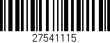 Código de barras (EAN, GTIN, SKU, ISBN): '27541115'