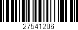 Código de barras (EAN, GTIN, SKU, ISBN): '27541206'
