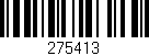 Código de barras (EAN, GTIN, SKU, ISBN): '275413'