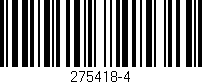 Código de barras (EAN, GTIN, SKU, ISBN): '275418-4'