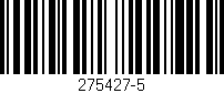 Código de barras (EAN, GTIN, SKU, ISBN): '275427-5'
